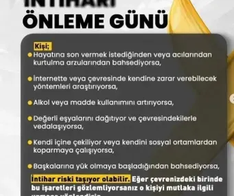 İntihar Riskini Gösteren Belirtiler: Bakanlık’tan Önemli Uyarı